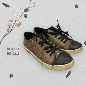 💖Coach Parkway Signature Monogram Women’s Brown Sneaker Size 8.5